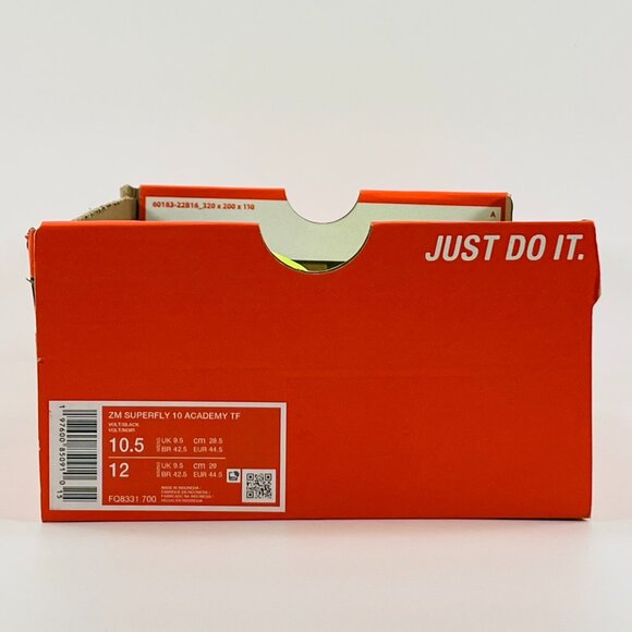 Nike Mercurial Superfly 10 Academy TF 'Volt Black' FQ8331-700 Soccer size 10.5 - Picture 8 of 8